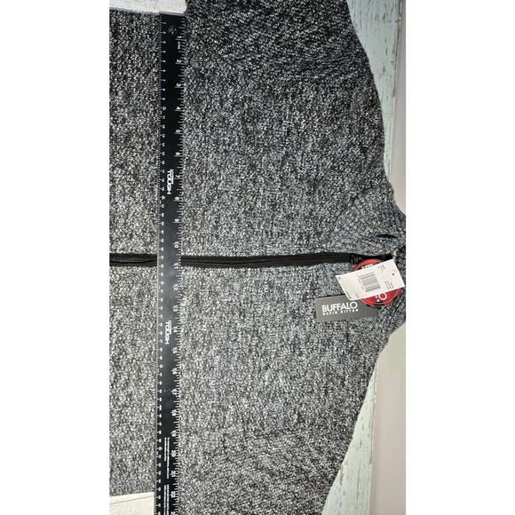 Buffalo David Bitton Sweater Jacket Mens LARGE Knit Gray Fleece Lined GORPCORE - Picture 4 of 9